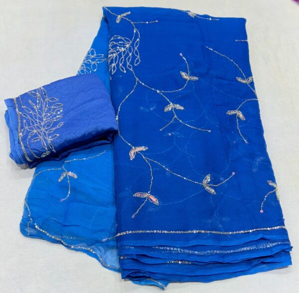 Cutdana zaal work saree with Blouse