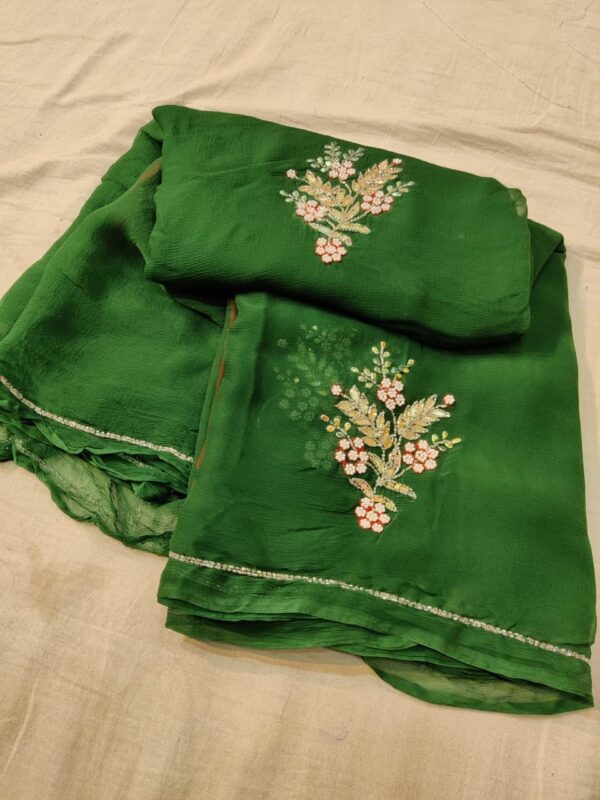 katdana hand work saree with blouse