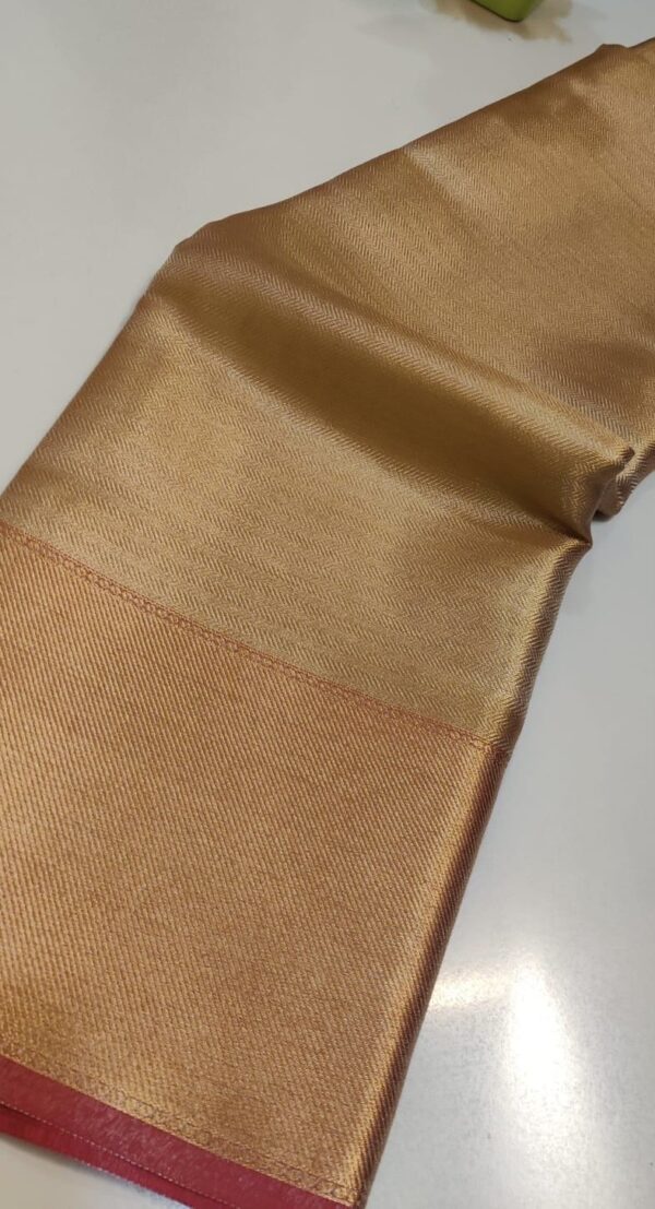 Banarasi tissue soft silk saree with Blouse - Image 3