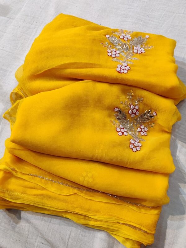 katdana hand work saree with blouse
