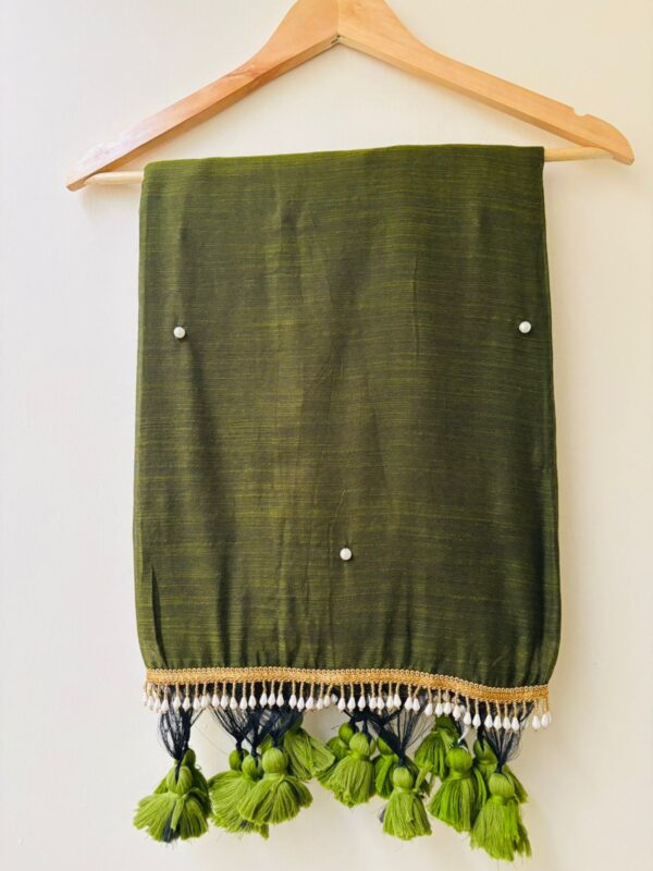 Premium soft Khadi cotton sequence work saree - Image 5