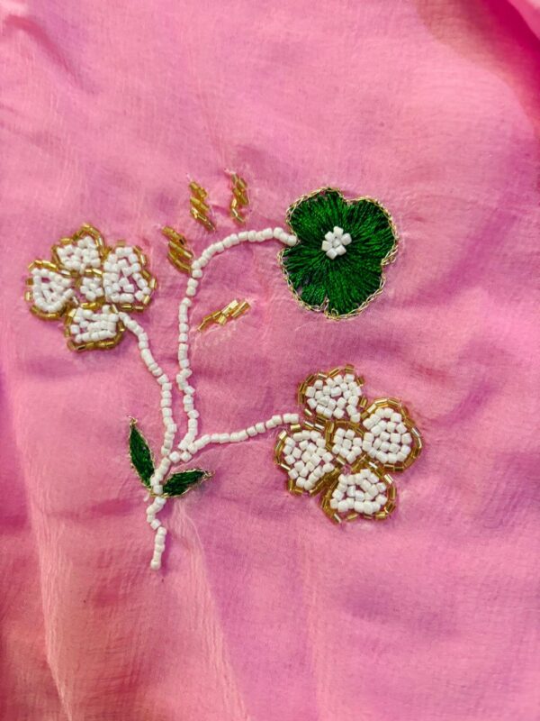 chiffon handwork saree - Image 6