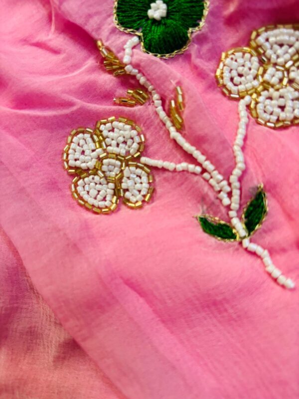 chiffon handwork saree - Image 7