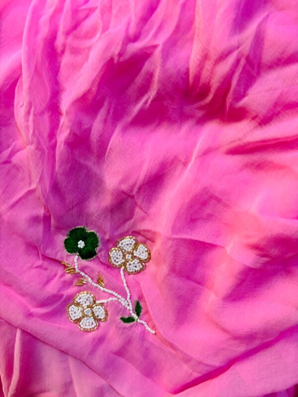 chiffon handwork saree - Image 5