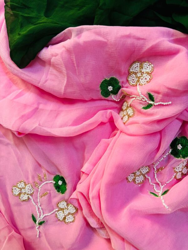 chiffon handwork saree - Image 3