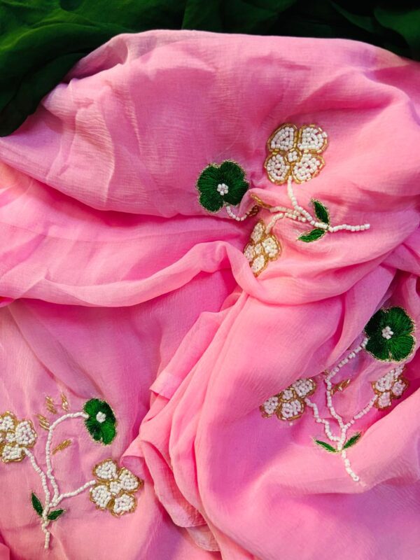 chiffon handwork saree