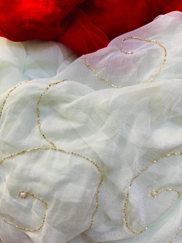 chiffon handwork saree - Image 3