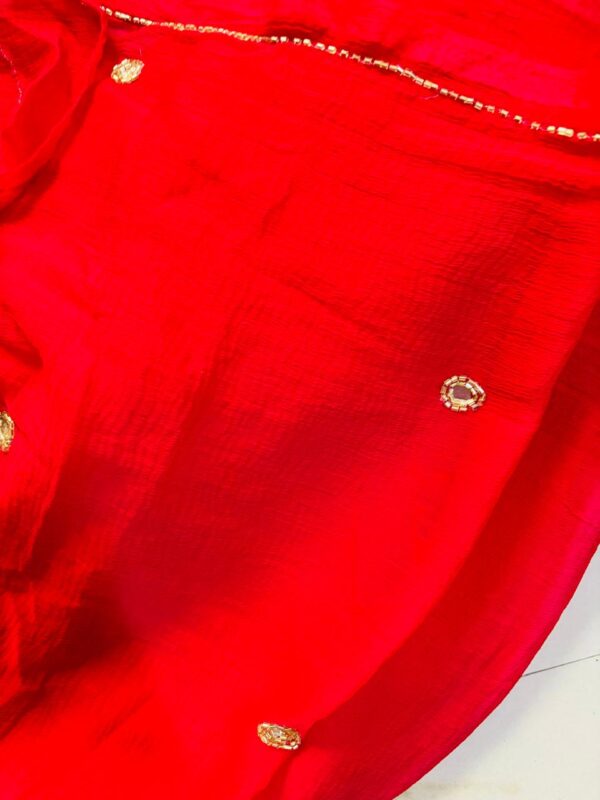 chiffon handwork with blouse saree - Image 3
