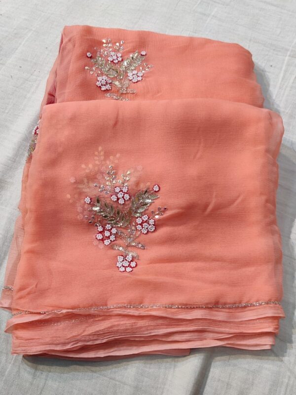 katdana hand work saree with blouse